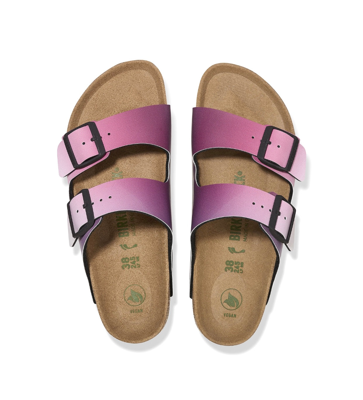 Birkenstock Arizona Ombre Pink Purple Vegan Birko-Flor Made In Germany