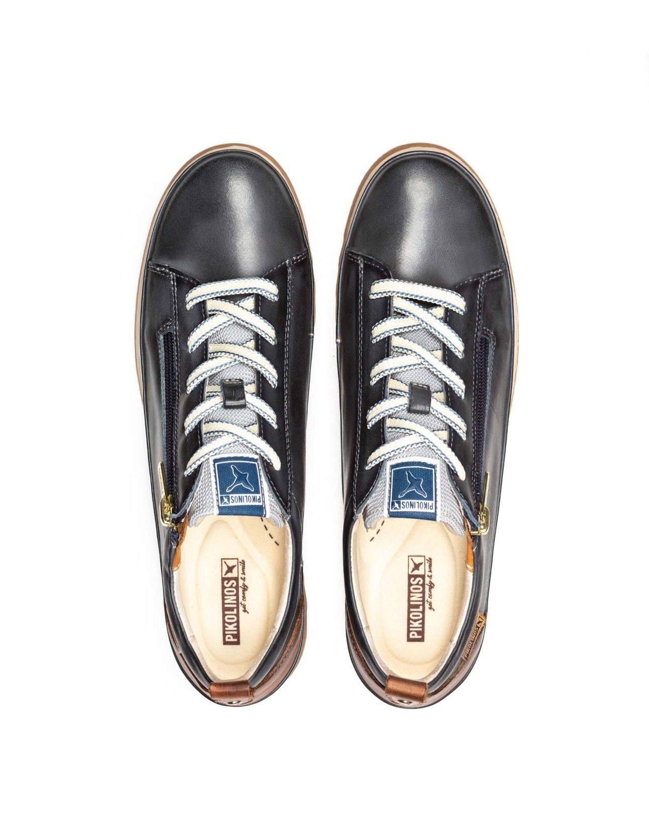 Pikolinos Vigo W3W-6979 Ocean Navy Blue 5 Eyelet Zip Shoe