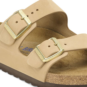 Birkenstock Arizona Sandcastle Taupe Nubuck Leather Soft Footbed Made In Germany