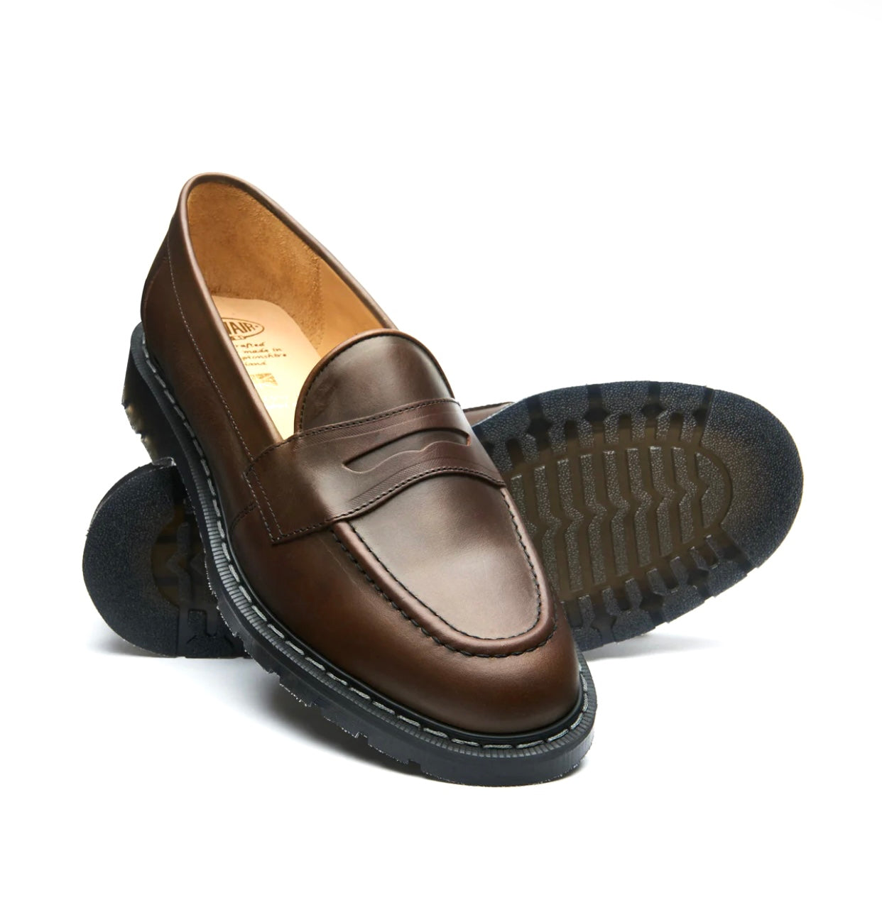 Solovair Penny Loafer Crazy Horse Brown Leather Shoe Made In England