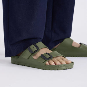 Birkenstock Stealth Buckle Khaki Green Black EVA Vegan Made In Germany