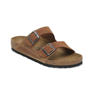 Birkenstock Arizona Cognac Suede Oiled Mixed Leather Made In Germany