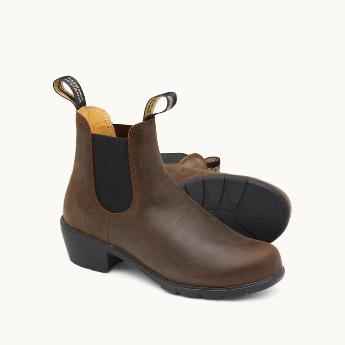 Blundstone 1673 Antique Brown Elastic Sided Cuban Heel Boot