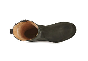 El Naturalista 5662 Ticino Black Pleasant Leather Zip Mid Calf Boots Made In Spain