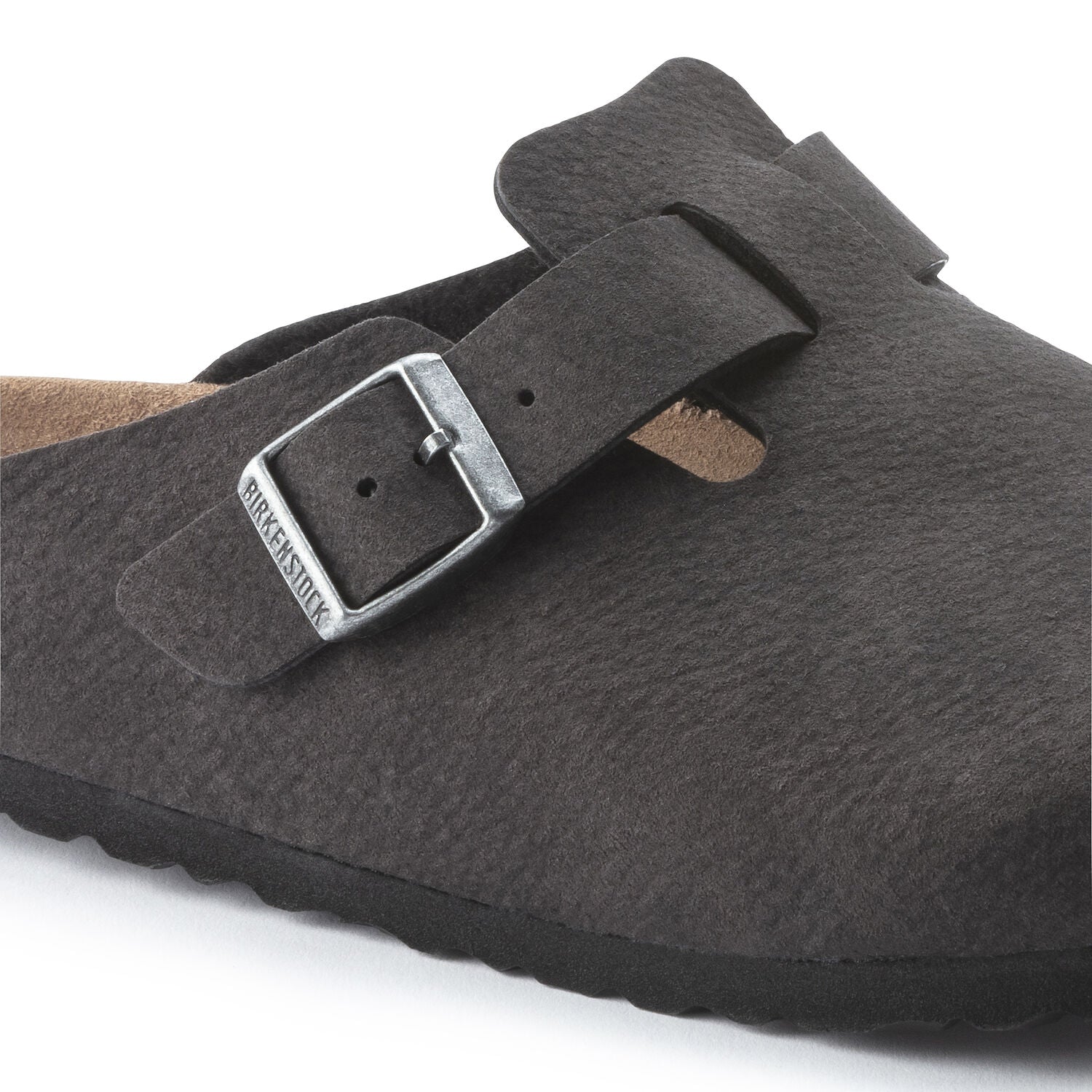 Birkenstock Boston Desert Dust Black Vegan Made In Germany