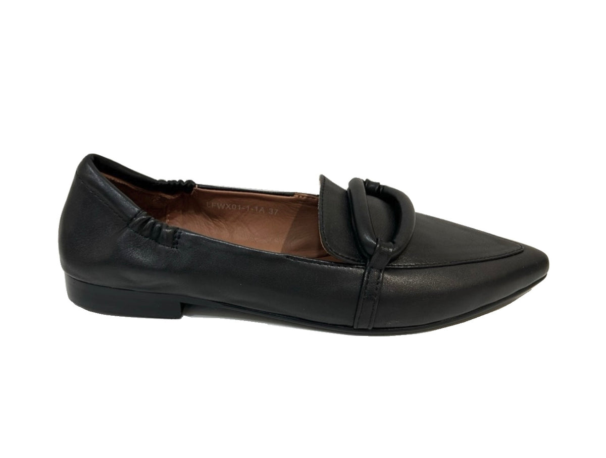 Martini Marco LFWX01-1-1A Black Pointy Toe Slip On Flats – Redpath ...