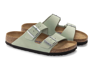 Birkenstock Arizona Matcha Green Nubuck Leather Soft Footbed Made In Germany