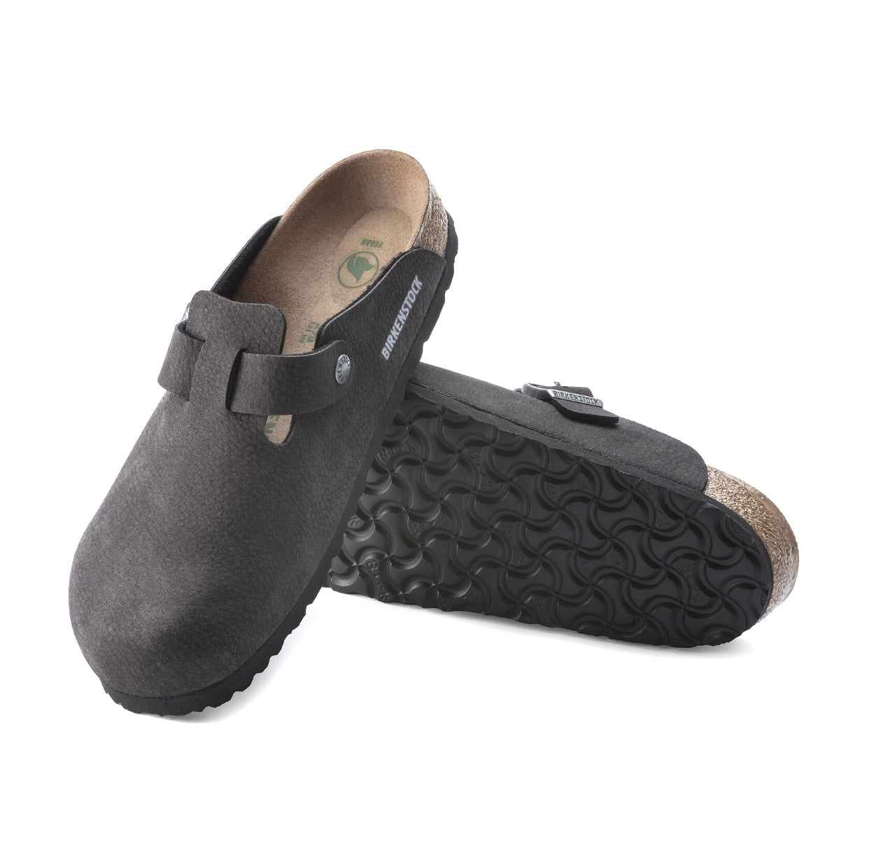 Birkenstock Boston Desert Dust Black Vegan Made In Germany