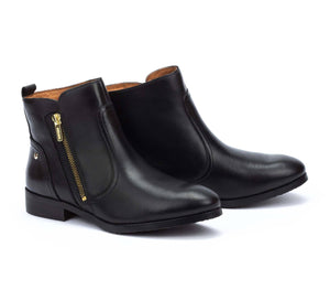 Pikolinos Royal W4D-8795 Black Zip Ankle Boot Made In Spain