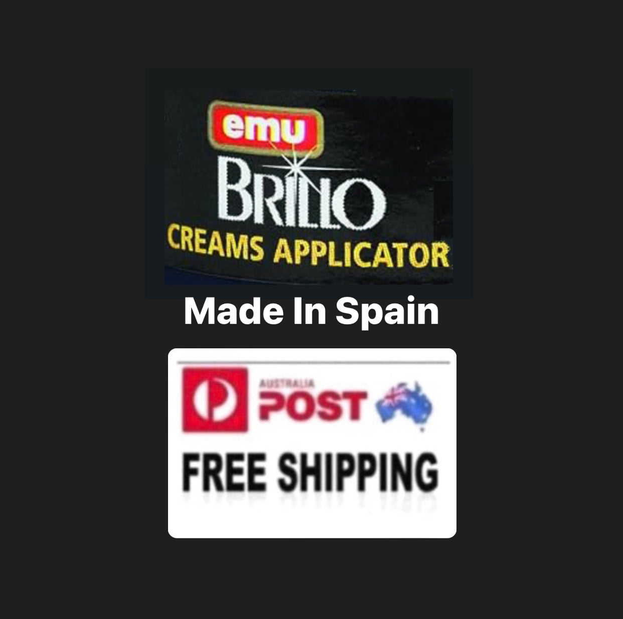 Emu Brillo Navy Blue Renovating Cream Polish Sponge Applicator 50ml Made In Spain