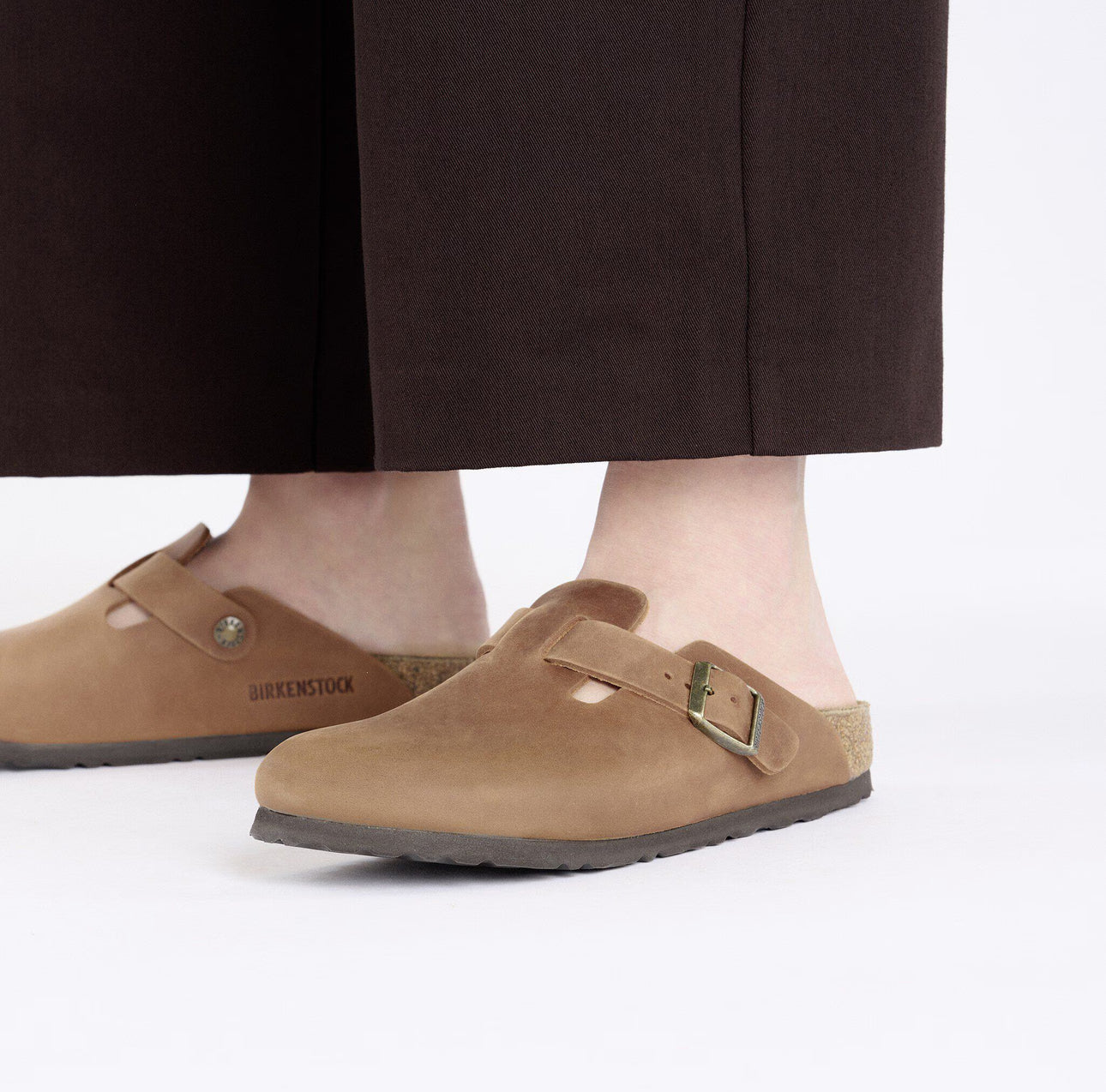 Birkenstock Boston Cognac Brown Oiled Leather Clog Made In Germany