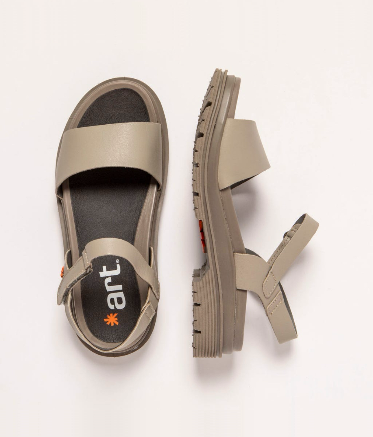 Art 1548 Birmingham Nappa Sesame Light Grey Sandal Made In Spain