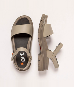 Art 1548 Birmingham Nappa Sesame Light Grey Sandal Made In Spain