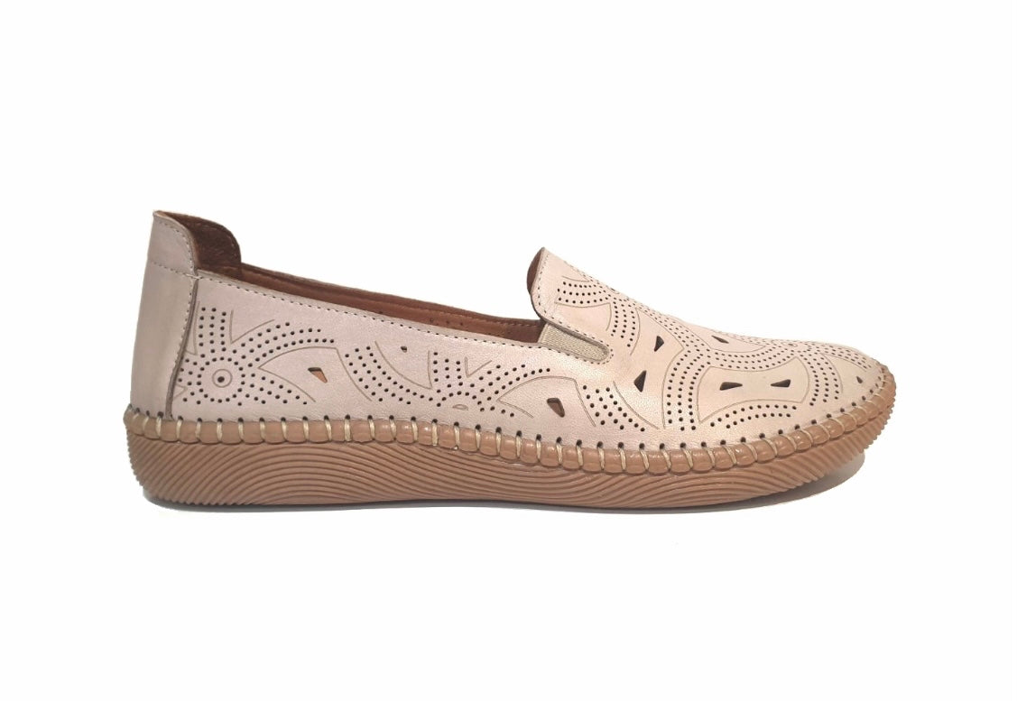Sala Europe Libby Silver Grey Slip On Shoe Made In Turkey