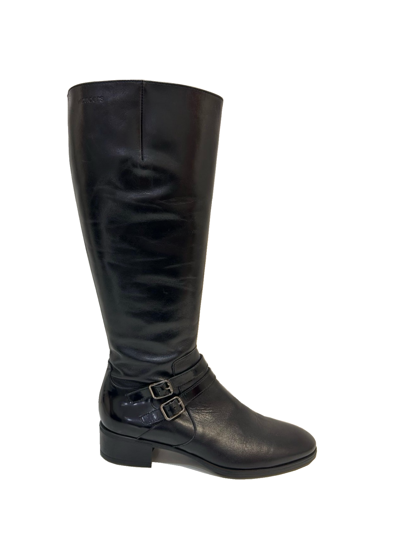 Wonders E-4337 Nero Black Knee High Zip Boot Made In Spain