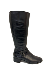 Wonders E-4337 Nero Black Knee High Zip Boot Made In Spain
