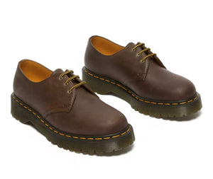 Dr. Martens 1461 BEX Crazy Horse Dark Brown Leather 3 Eyelet Shoe