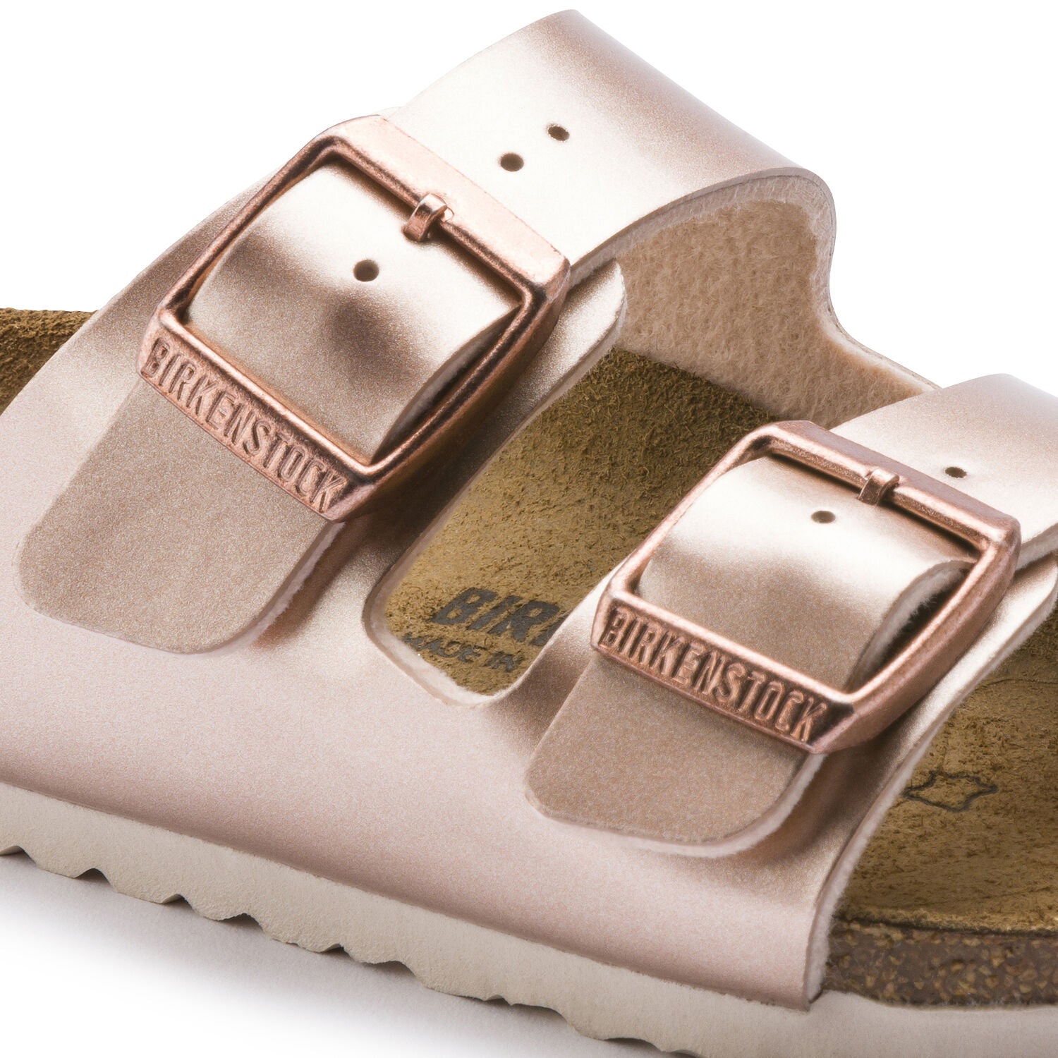 Birkenstock Arizona Kids Electric Metallic Copper Birko-Flor Made In Germany