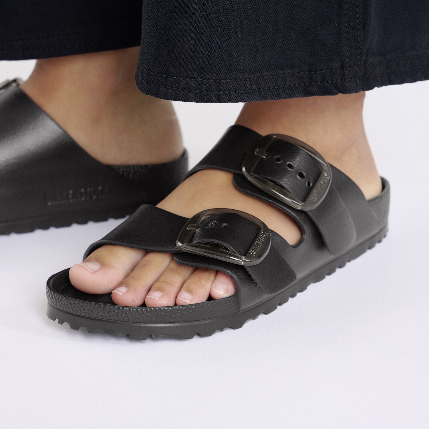 Birkenstock Arizona Black Big Buckle EVA Vegan Made In Germany
