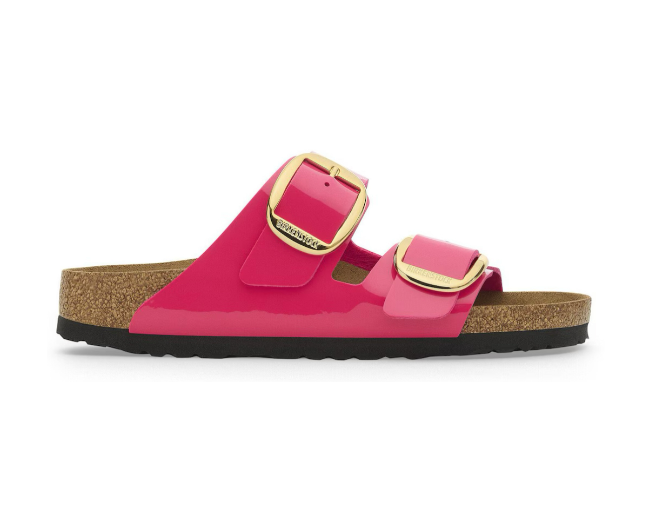 Birkenstock Arizona Big Buckle Pink Fuchsia Fusion Patent Birko-Flor Made In Germany