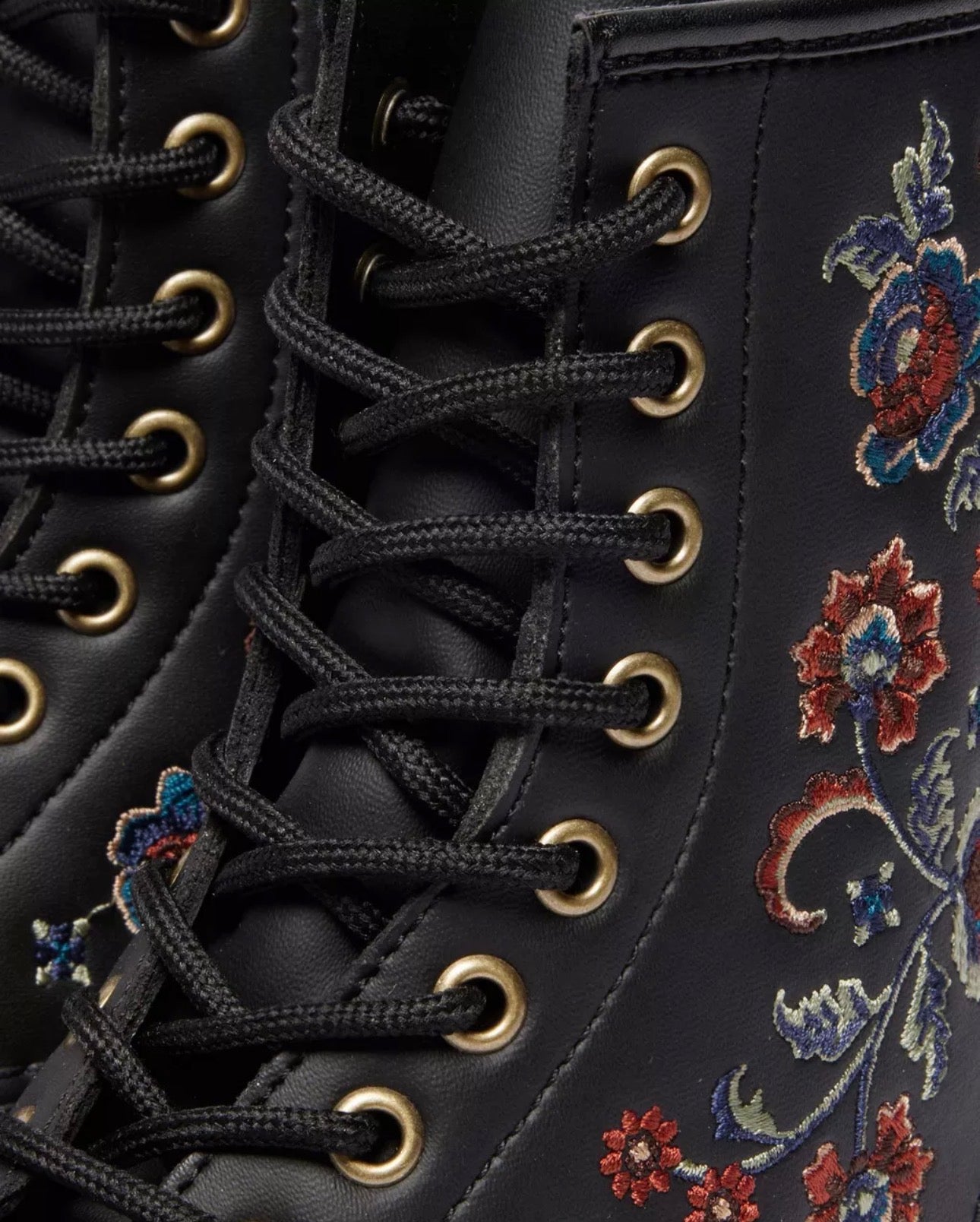 Dr. Martens 1460 Vonda TF Black Genix Nappa Floral 8 Eyelet Boot