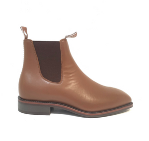 Thomas Cook Trentham Light Tan One Piece Rubber Sole Chelsea Dress Boot