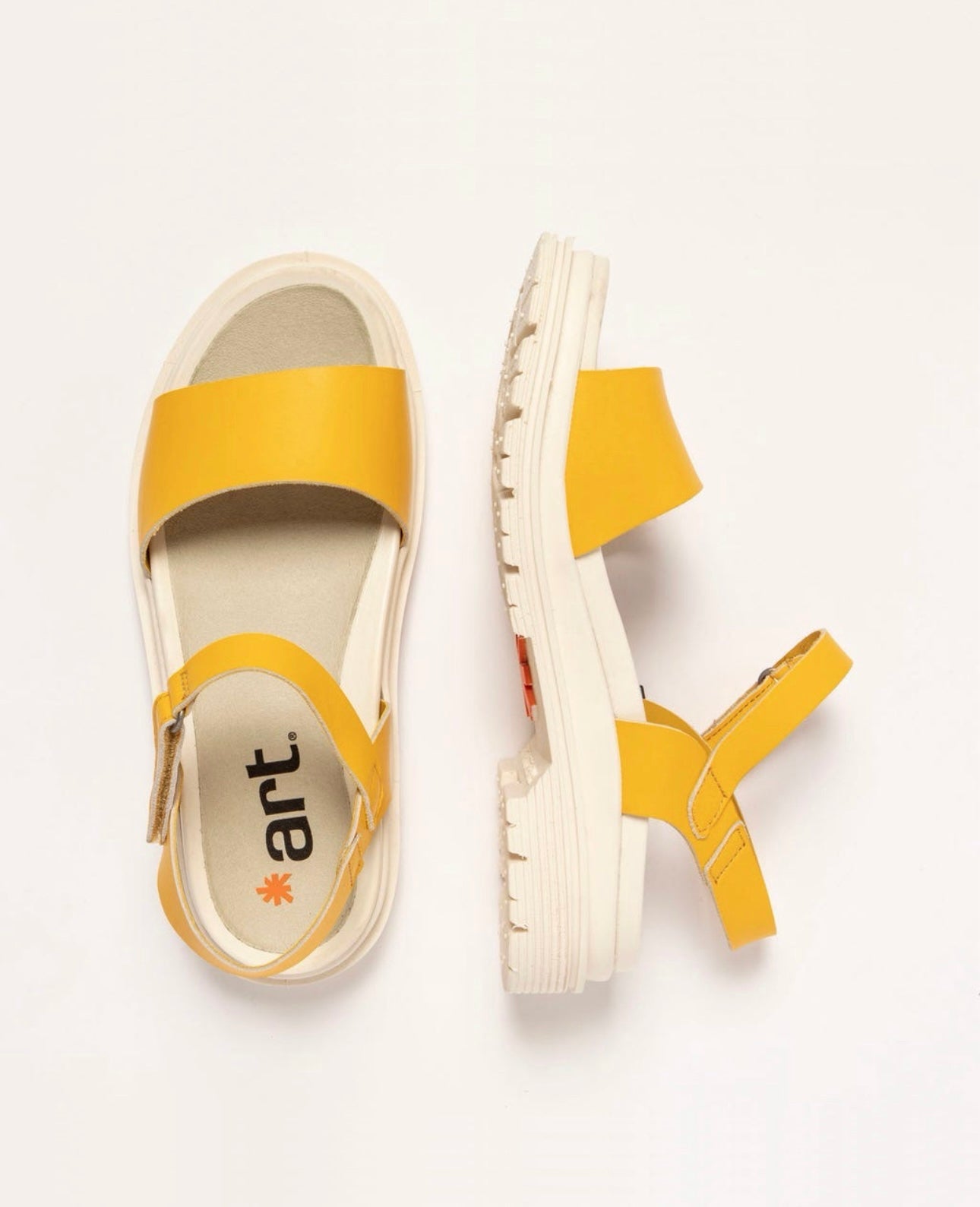 Art 1548 Birmingham Nappa Yellow Sandal Made In Spain