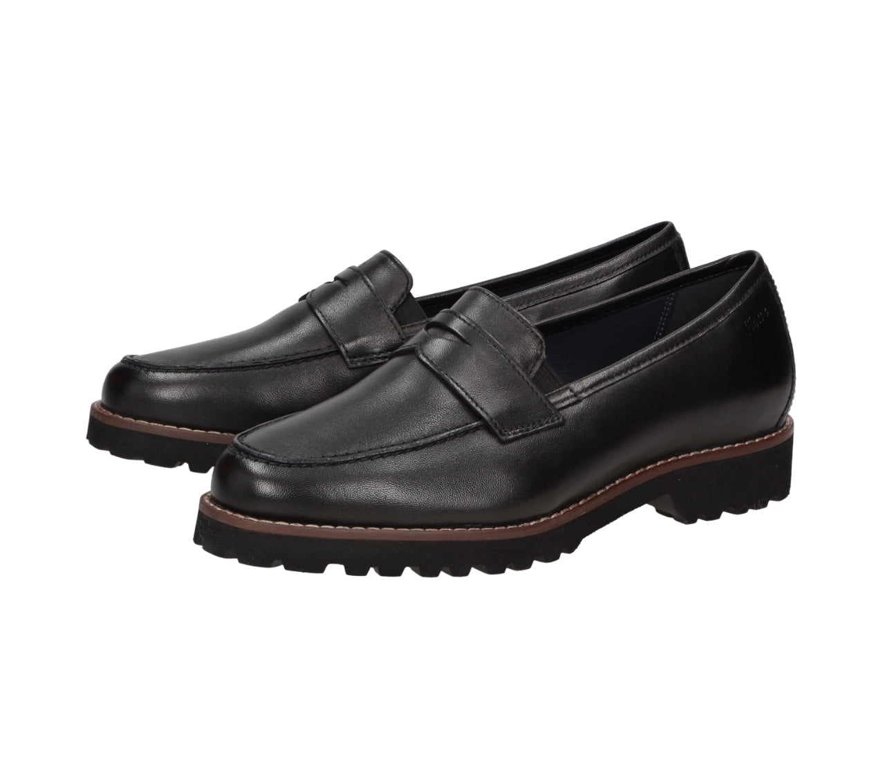 Sioux 66534 Meredith-709-H Black Schwarz Leather Penny Loafer Shoe