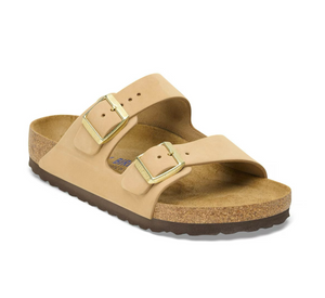 Birkenstock Arizona Sandcastle Taupe Nubuck Leather Soft Footbed Made In Germany