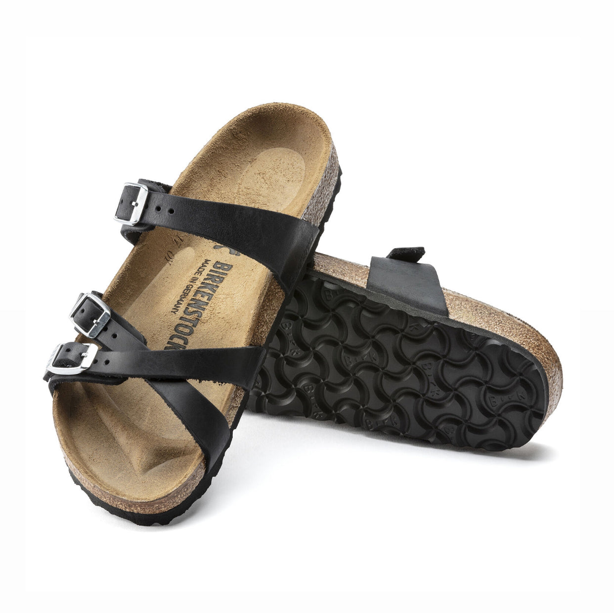 Birkenstock Franca Black Oiled Leather Made In Germany