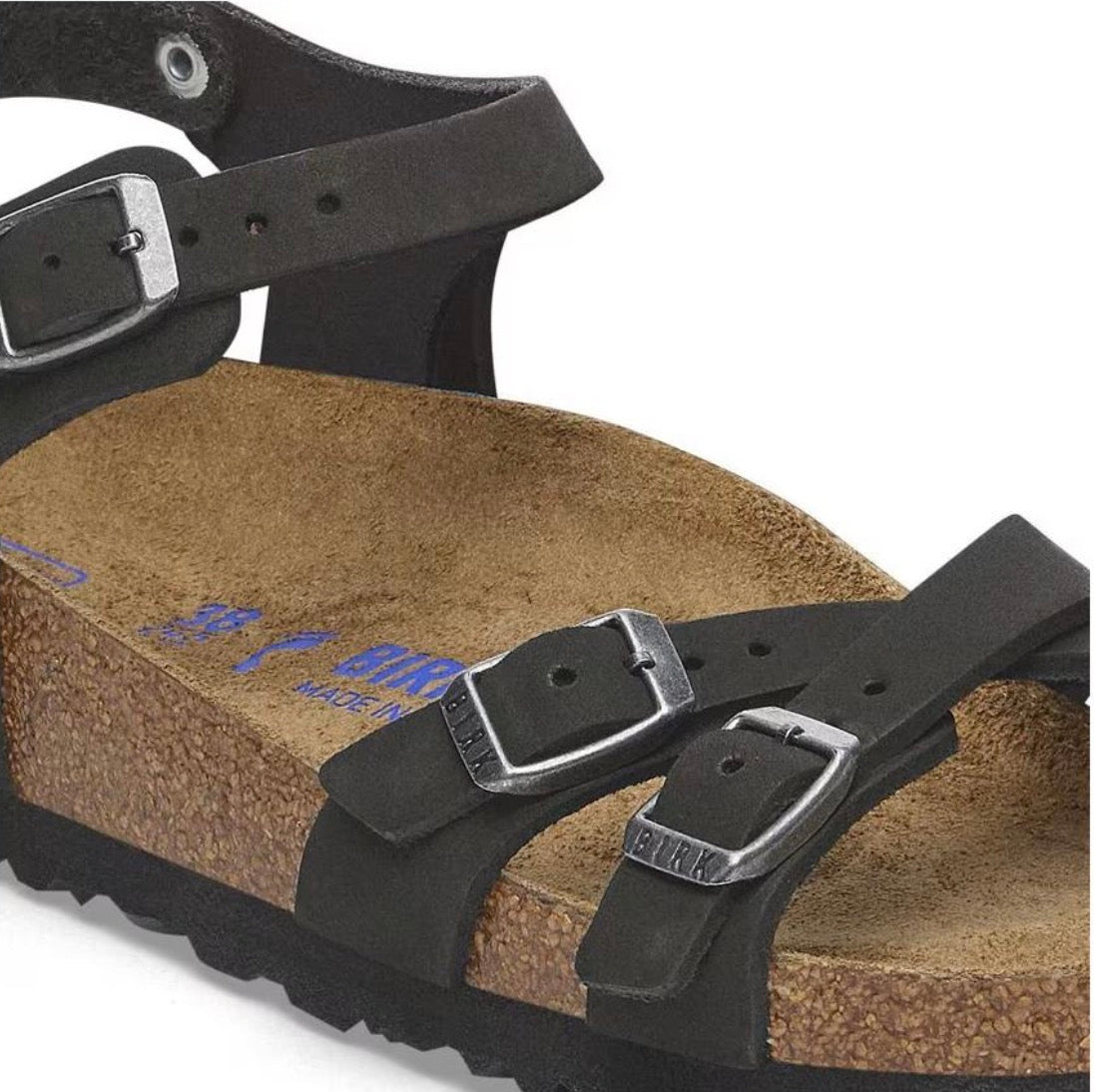 Birkenstock Kumba Black Nubuck Leather Soft Footbed Made In Germany
