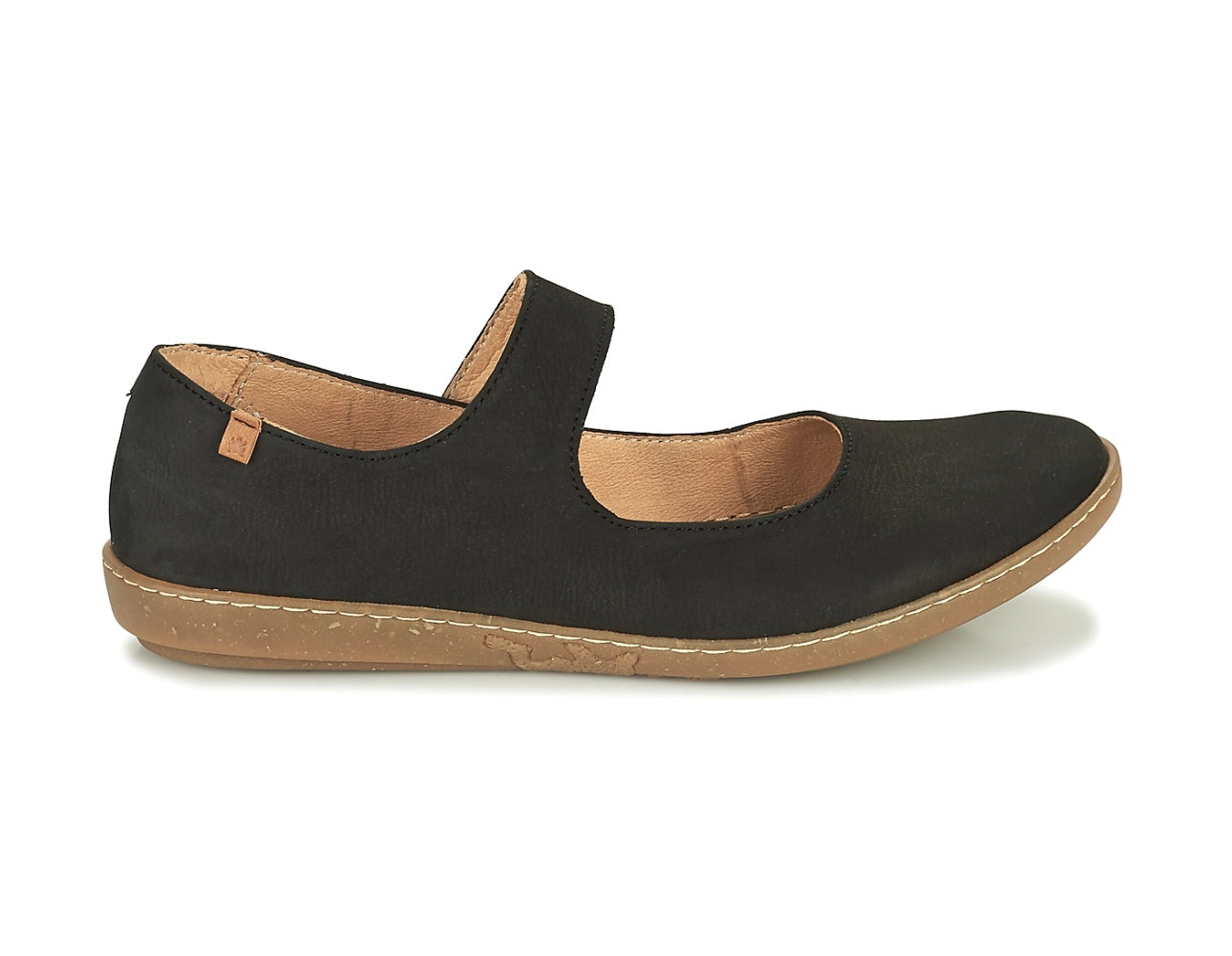 El Naturalista 5301 Black Coral Pleasant Elastic Strap Mary Jane Made In Spain