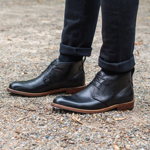 Wild Rhino Bail Black 3 Eyelet Ankle Boot