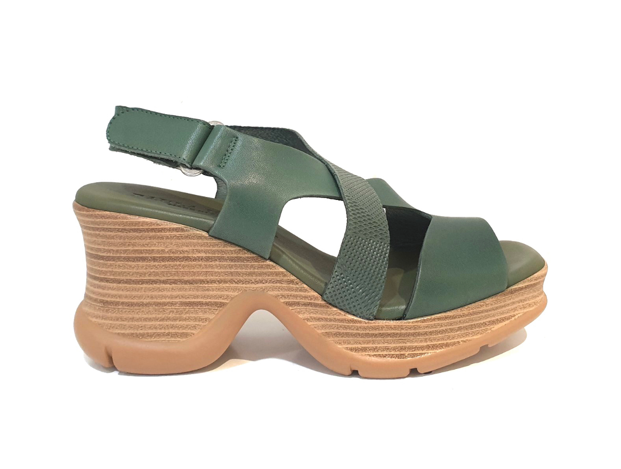 Green cheap wedge sandal