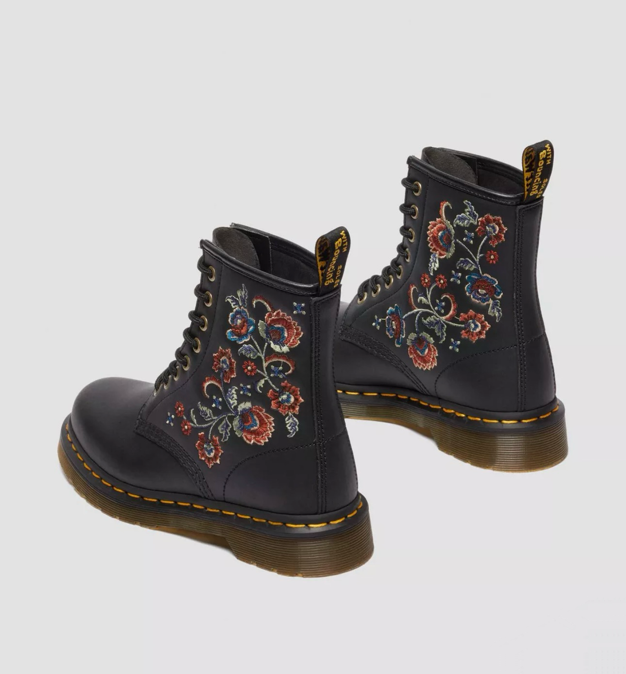 Dr. Martens 1460 Vonda TF Black Genix Nappa Floral 8 Eyelet Boot