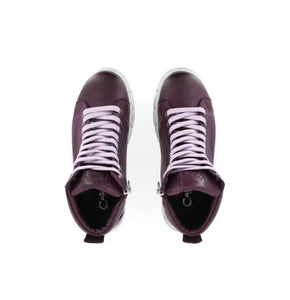 Cabello Comfort Uki Purple 9 Eyelet Zip Ankle Boot Made In Turkey