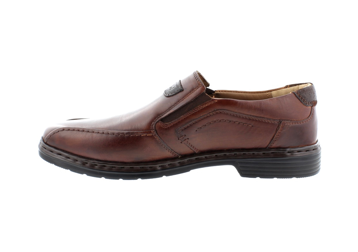 Josef Seibel Alastair 03 Cognac Kombi Brown Leather Slip On Shoes