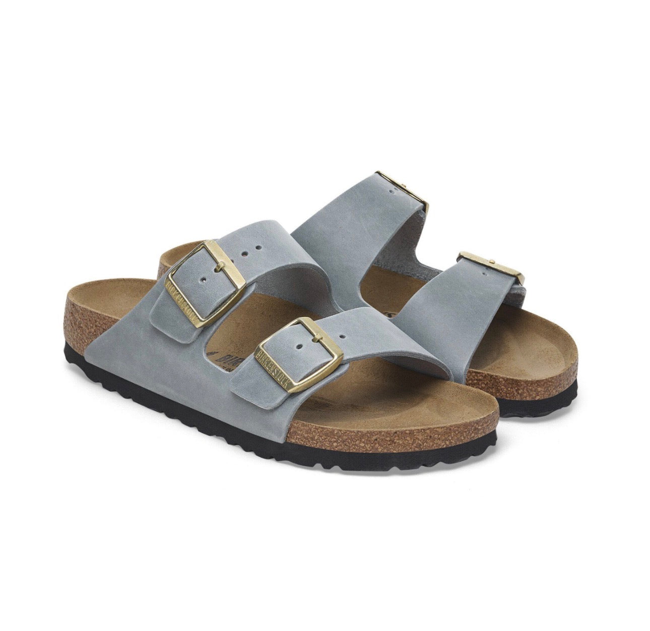 Birkenstock Arizona Basalt Gray Waxy Leather Made In Germany