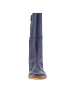 El Naturalista 5316T Ocean Blue Rugged Coral Vegan Knee High Boots Zip Made In Spain