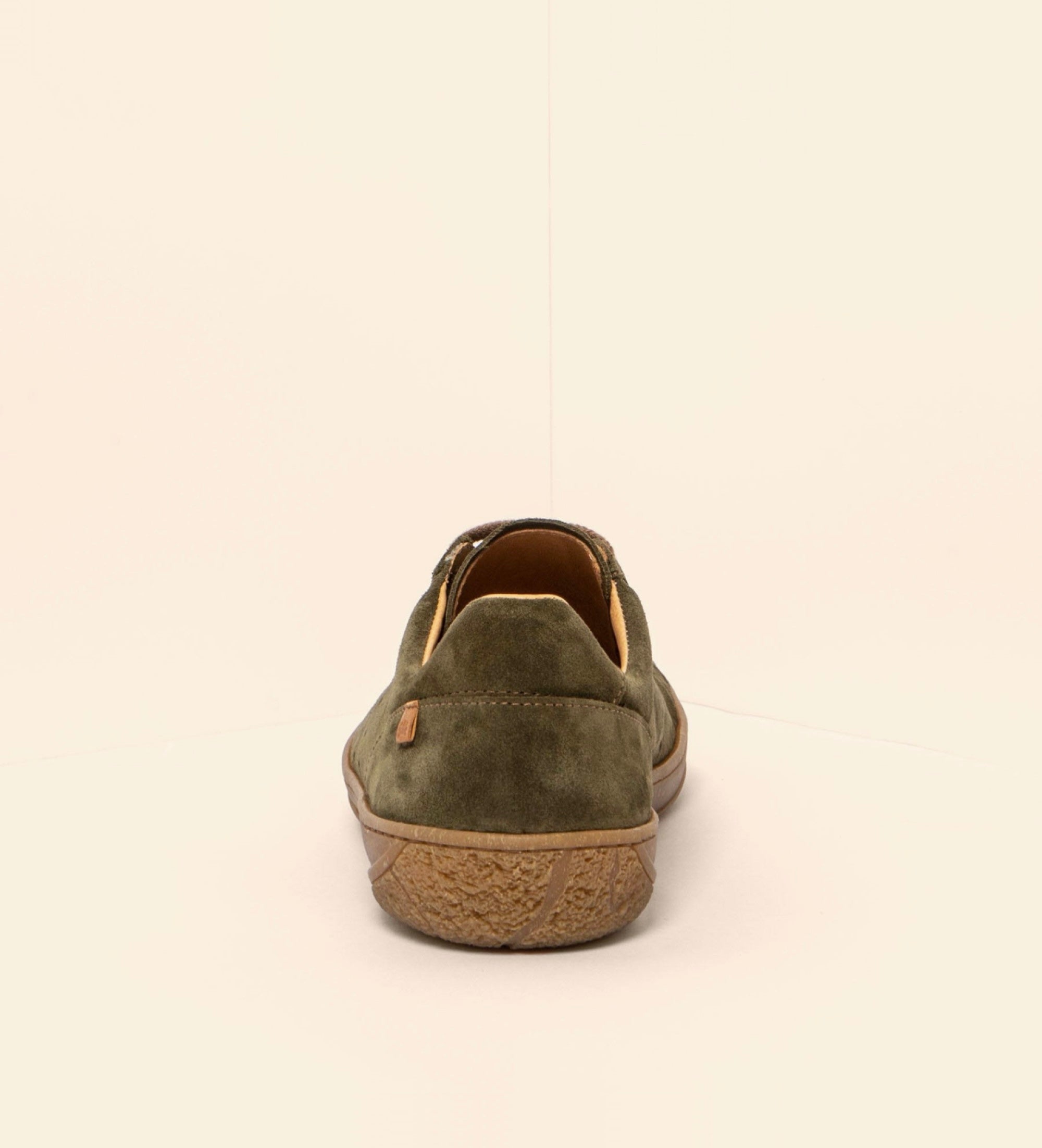 El Naturalista 5395 Amazonas Silk Suede Forest Green 7 Eyelet Shoe Made In Spain