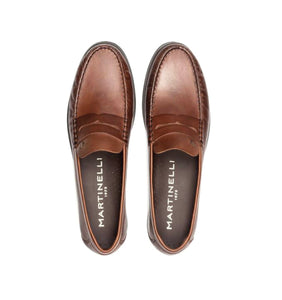 Martinelli Forthill 1623-2760C Cuero Cuir Light Tan Leather Loafers Slip On Shoes Made In Spain