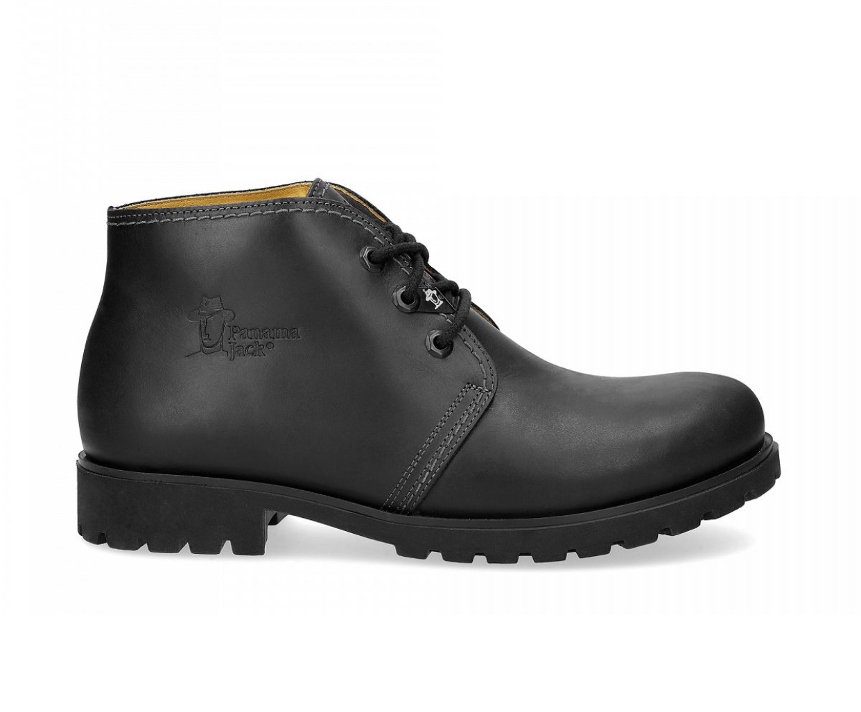 Panama Jack Bota Panama C3 Black Napa Grass Negro 3 Eyelet Waterproof Ankle Boot Made In Spain