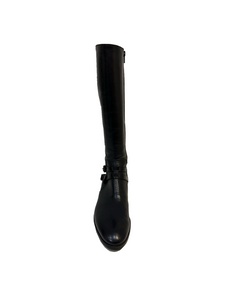 Wonders E-4337 Nero Black Knee High Zip Boot Made In Spain