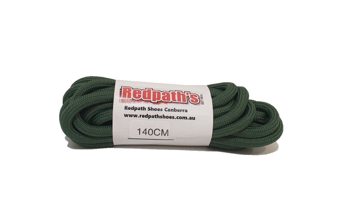 Redpath’s Dark Green 55 Inch 140cm (8-10 Eyelet) Round Nylon Shoe Laces