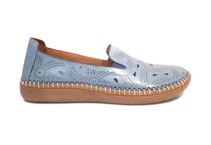 Sala Europe Libby Anar Sky Blue Slip On Shoe Made In Turkey