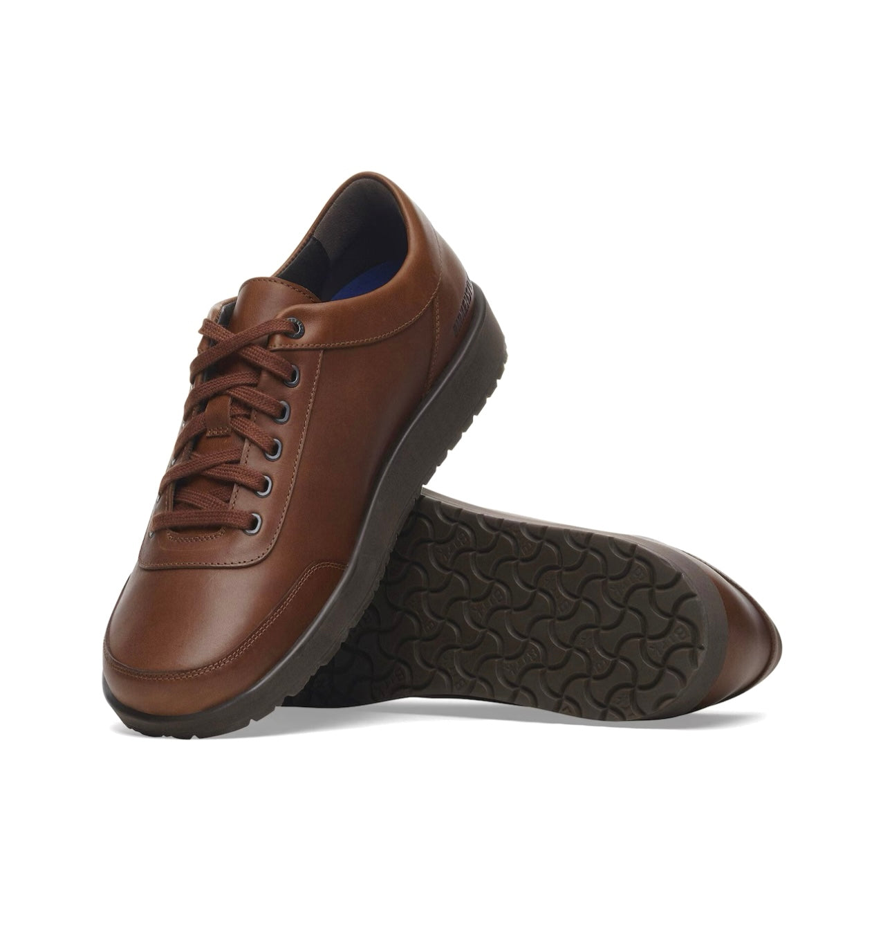 Birkenstock Honnef 365 Cognac Light Tan Brown Natural Leather 6 Eyelet Shoe