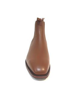 Thomas Cook Trentham Light Tan One Piece Rubber Sole Chelsea Dress Boot