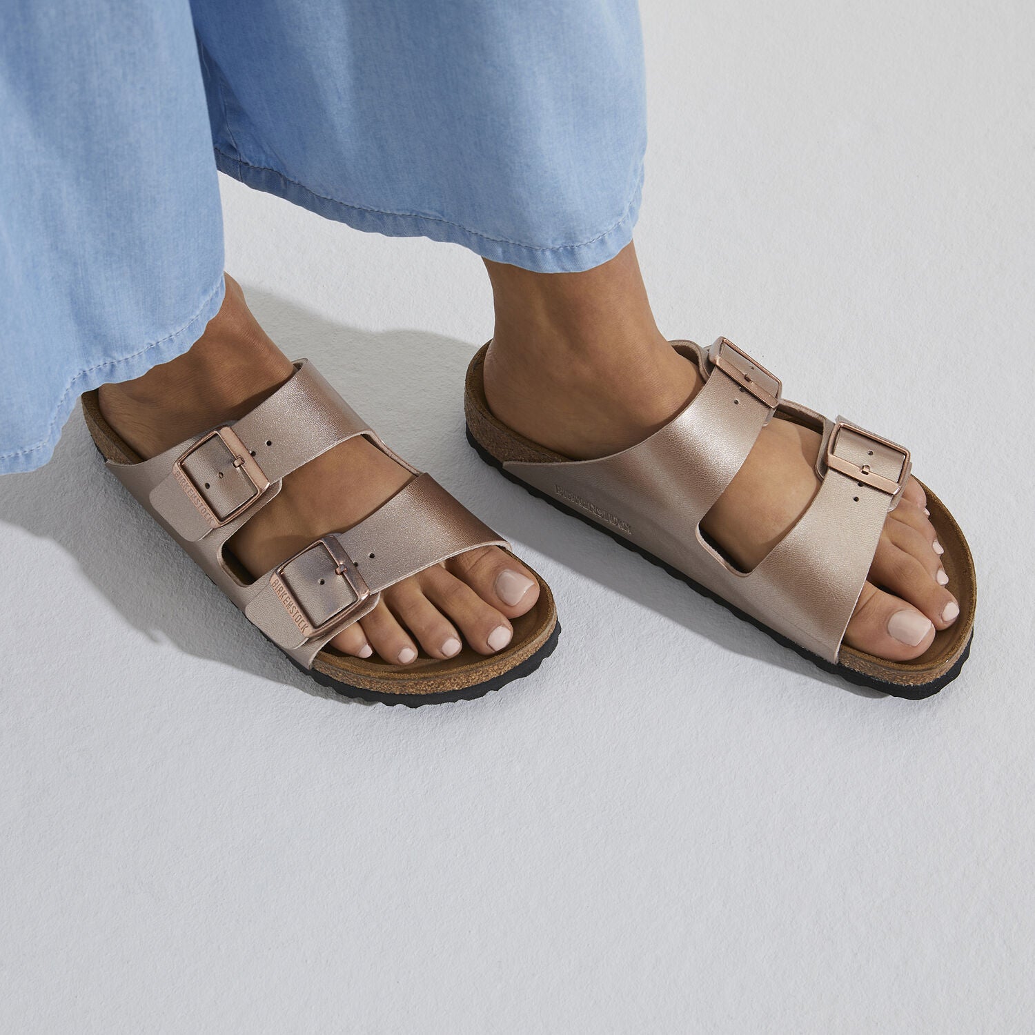 Birkenstock Arizona Copper Rose Gold Birko-Flor Made In Germany