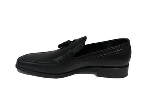 Brando 6832 Black Leather Tassel Slip On Dress Shoe Made In Brazil