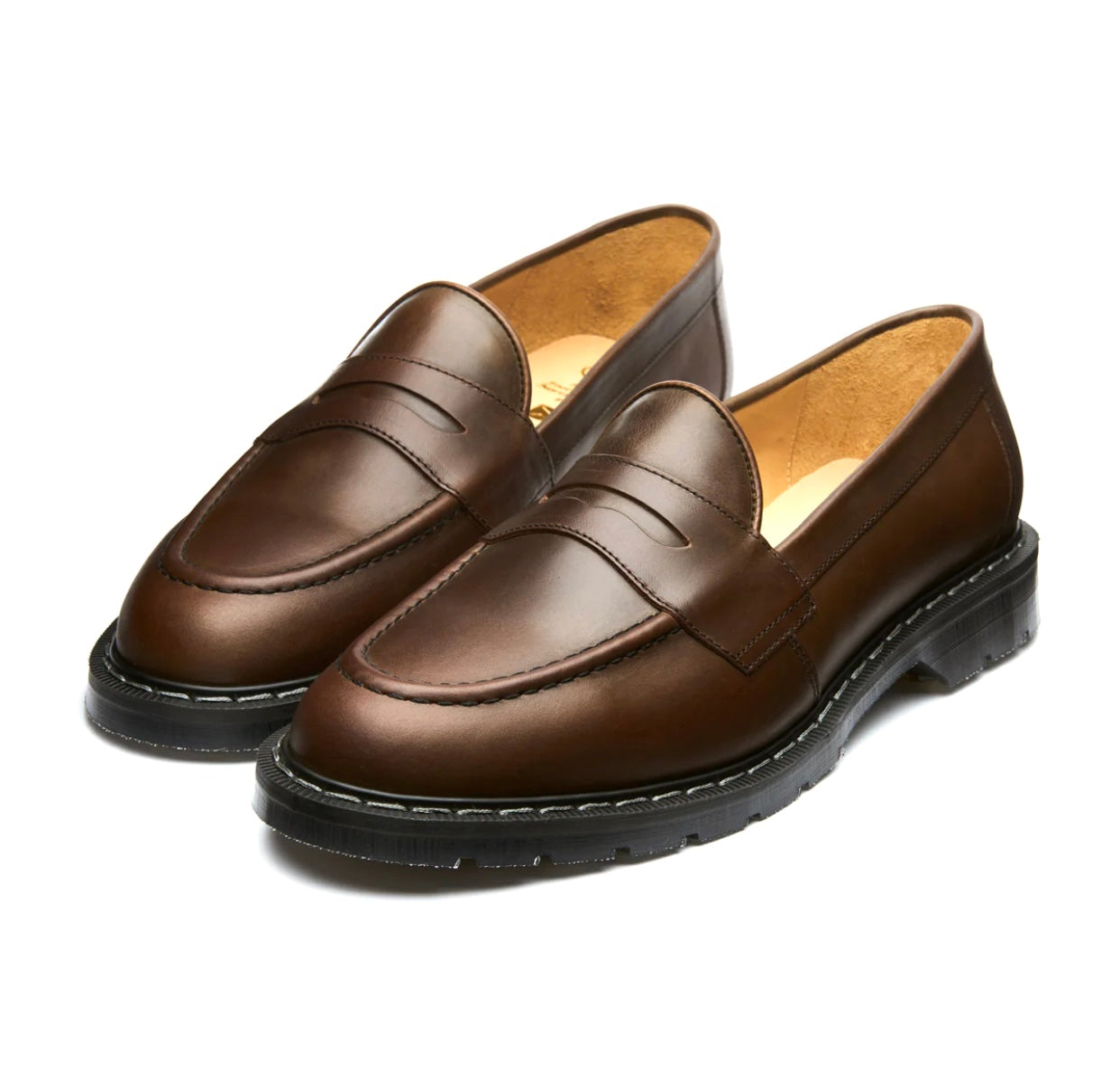 Solovair Penny Loafer Crazy Horse Brown Leather Shoe Made In England